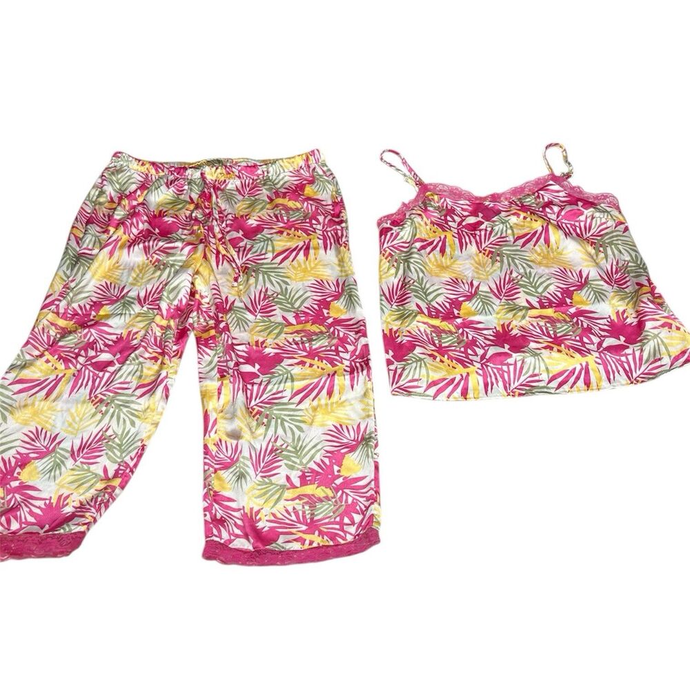 Cynthia Rowley Sleepwear Satin Pajama 2 Piece Set
